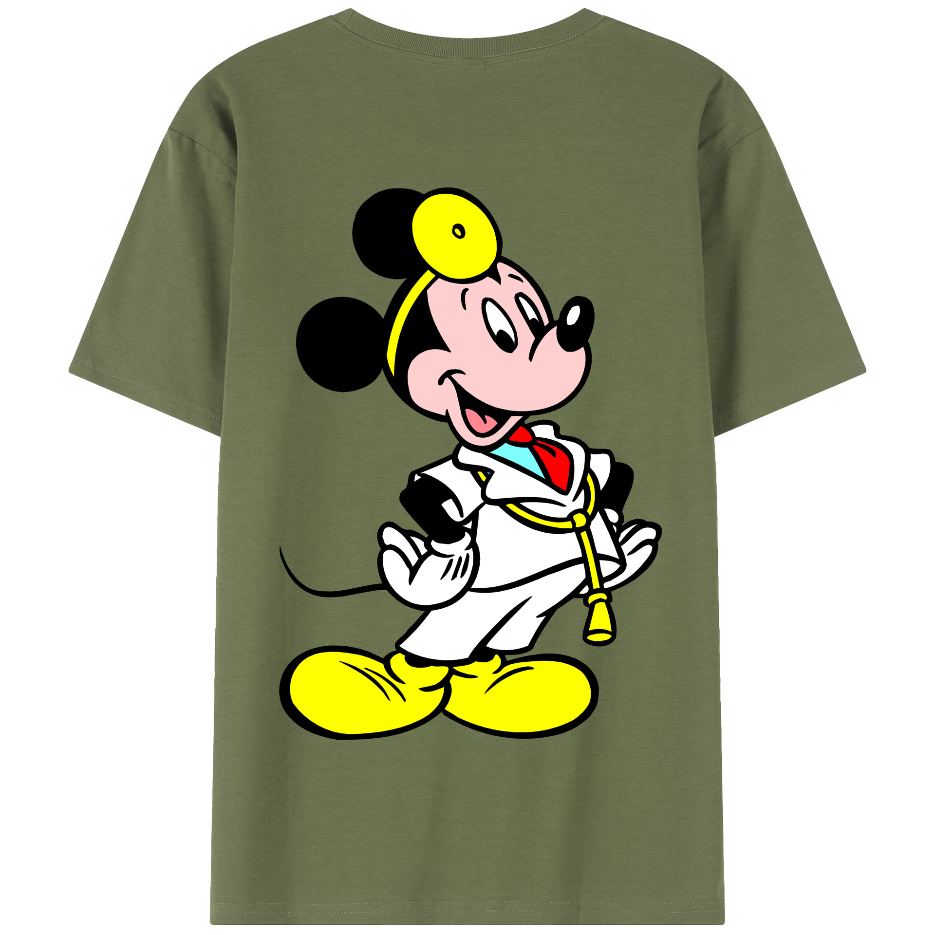 （画像用） ミッキーマウス Mickey Mouse 綿100％半袖Tシャツ（背面プリント）